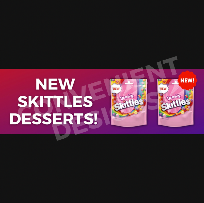 Skittles Desserts Banner
